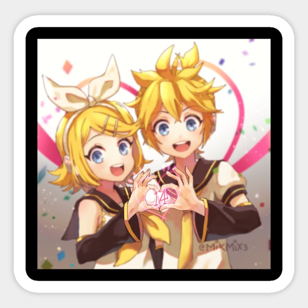 Kagamine Twins Sticker by mikmix